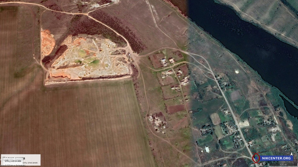 Снимок из космоса Каменнобальского карьера 7 мая 2016 года