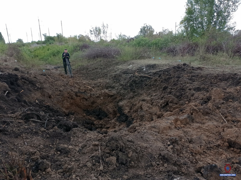 Місце "прильоту" ворожої ракети у Южноукраїнську