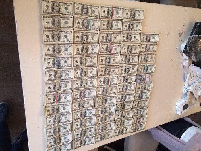 Деньги, изъятые при обыске //Фото: пресс-служба СБУ